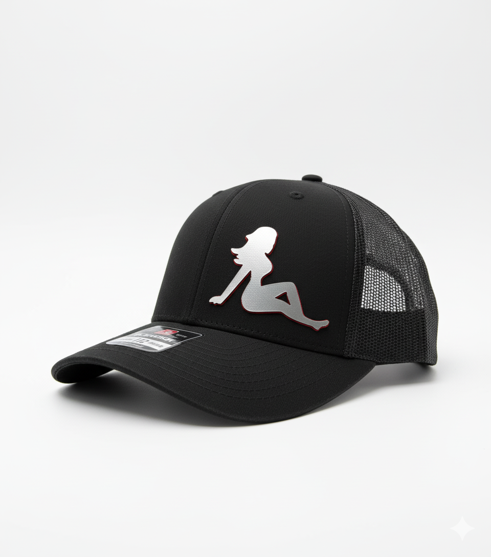 Chrome Mud Flap Lady Trucker Snapback Hat