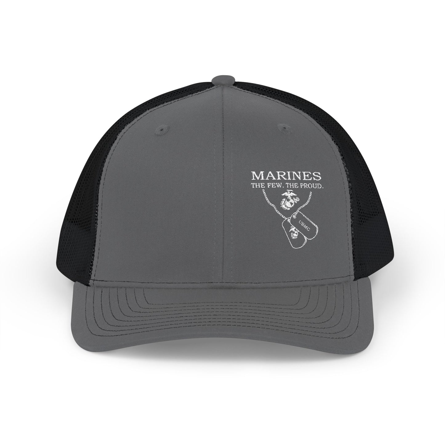 Marines Snapback Trucker Cap - Embroidered Military Style Hat
