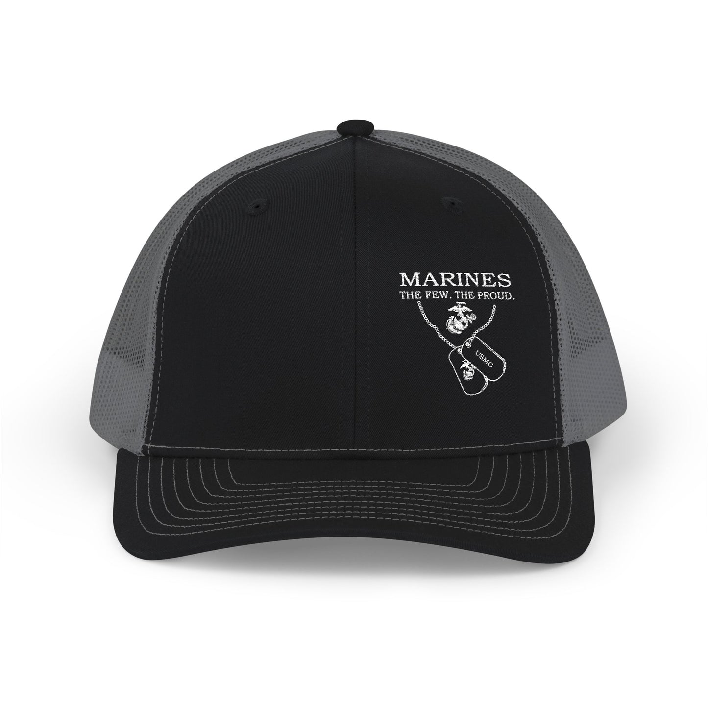 Marines Snapback Trucker Cap - Embroidered Military Style Hat