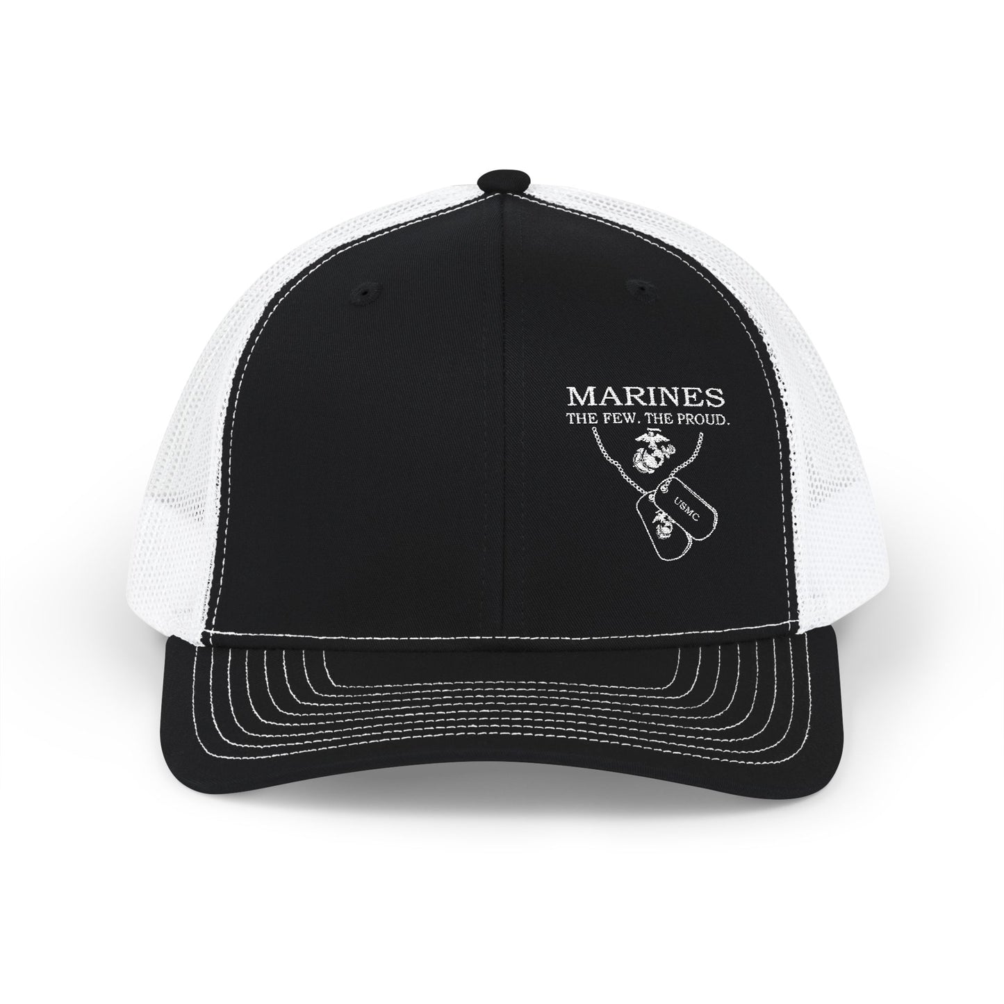 Marines Snapback Trucker Cap - Embroidered Military Style Hat