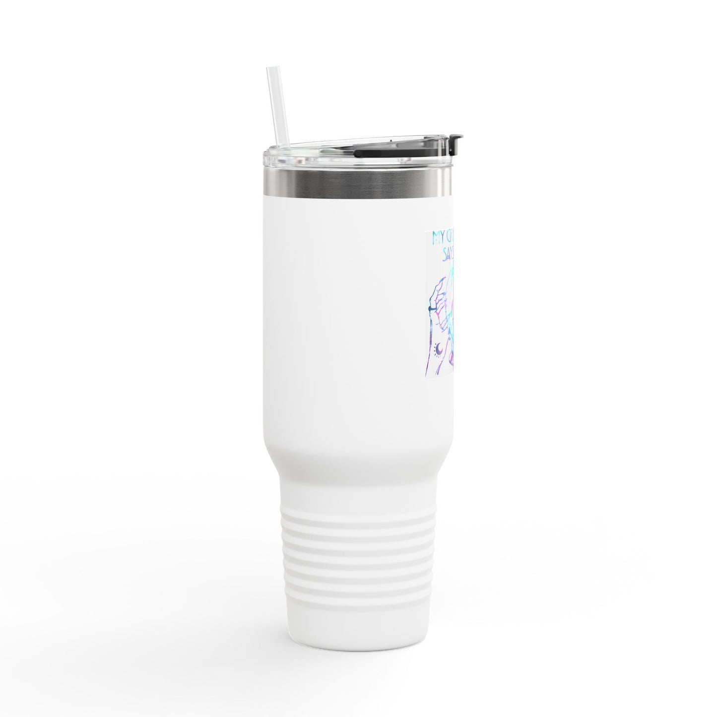 Funny Insulated Travel Mug - My Crystal Ball Says You're Full of Shit - 40oz