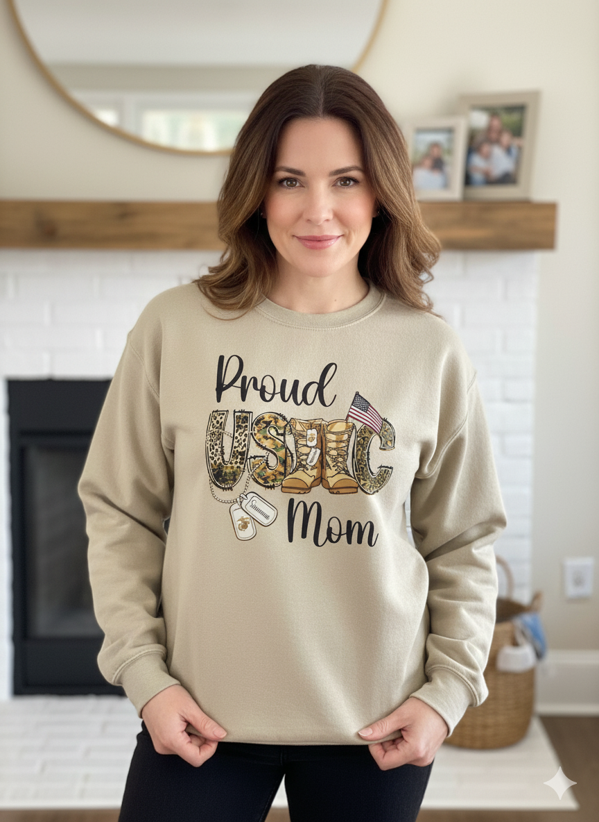 Proud Marine Mom Sweatshirt
