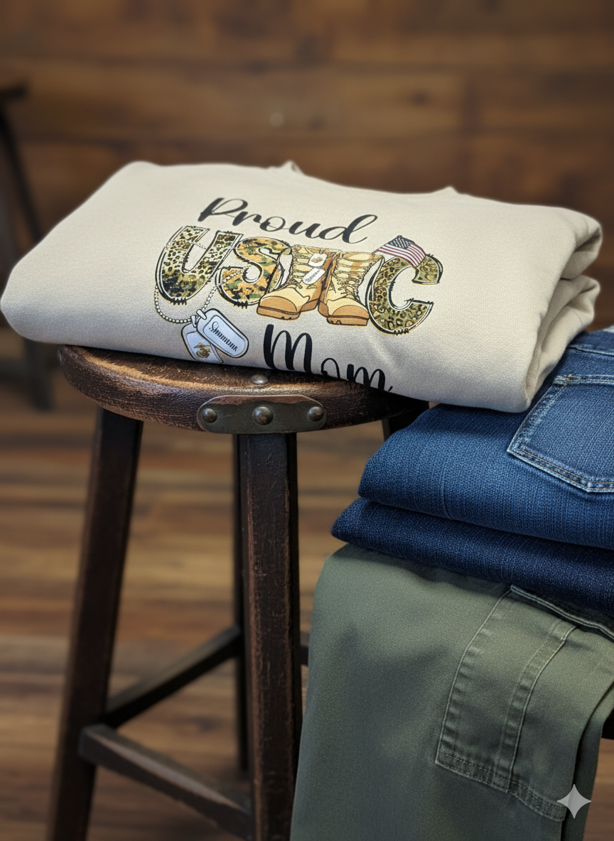 Proud Marine Mom Sweatshirt